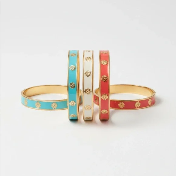 Julie Vos  Ivory Enamel Soleil Stacking Bangle NWT - Picture 2 of 5